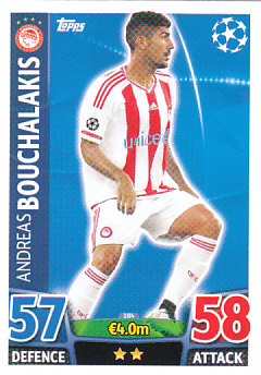 Andreas Bouchalakis Olympiacos FC 2015/16 Topps Match Attax CL #104